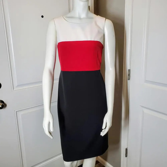 Evan-Picone Black Label Colorblock Sheath Dress Women's Size 10 NWOT - Picture 4 of 16